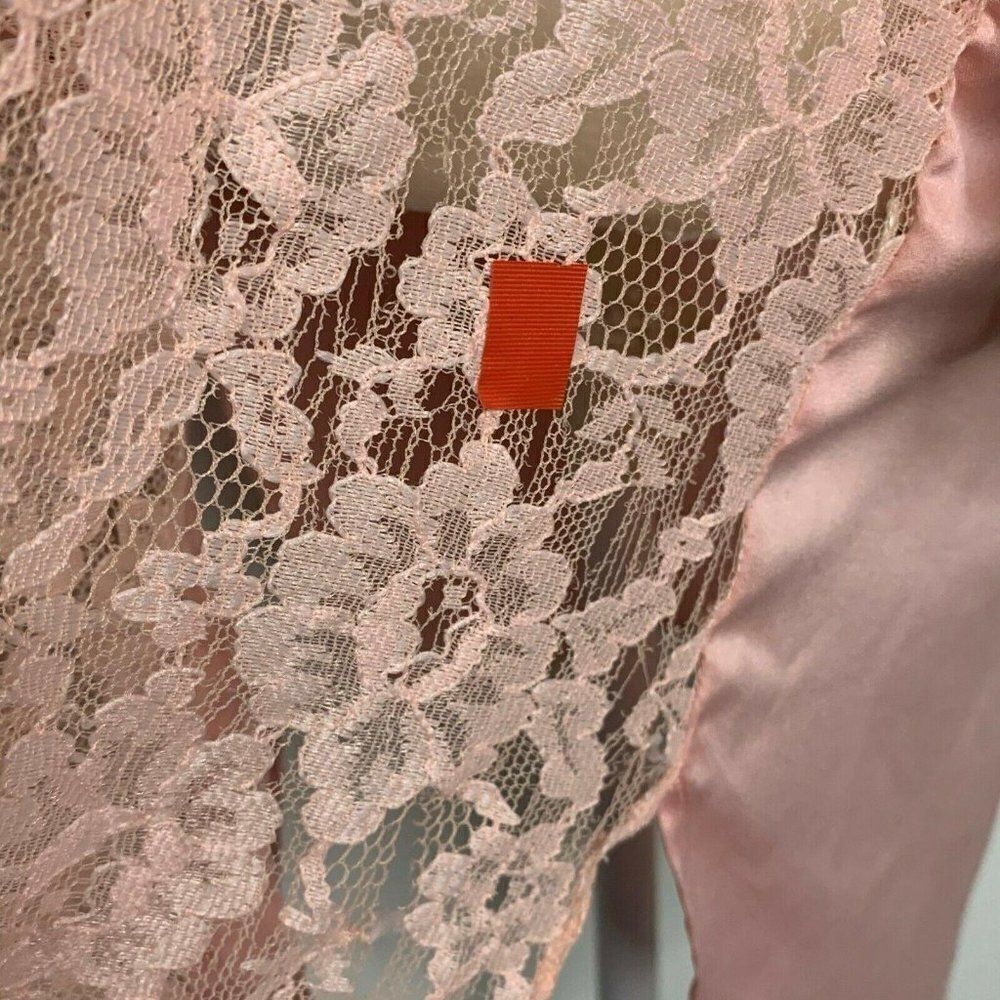 Vintage Victorias Secret Night Shirt S Pink Lace - Picture 7 of 8